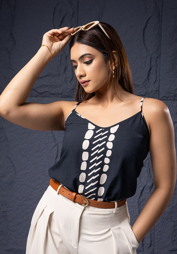 ANDREA BLACK CAMI TOP